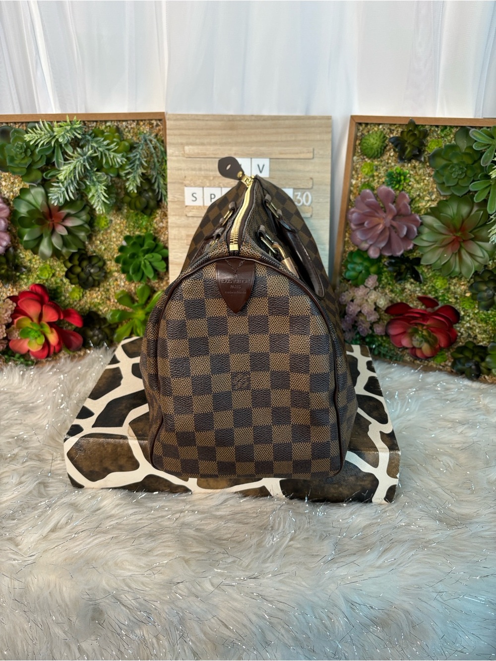 Authentic Louis Vuitton Brown Damier Ebene Speedy 30 Fair Condition - Picture 5 of 17